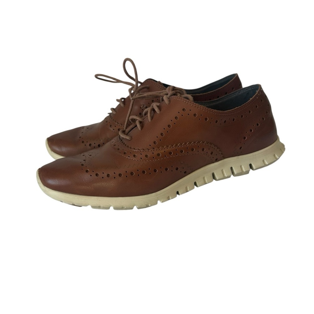 Cole Haan Zerogrand Wingtip Oxford Womens 7 Brown Leather Comfort